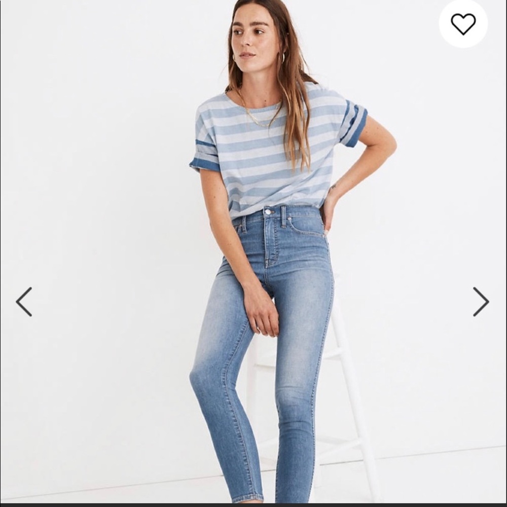 Madewell skinny 10” high rise crop